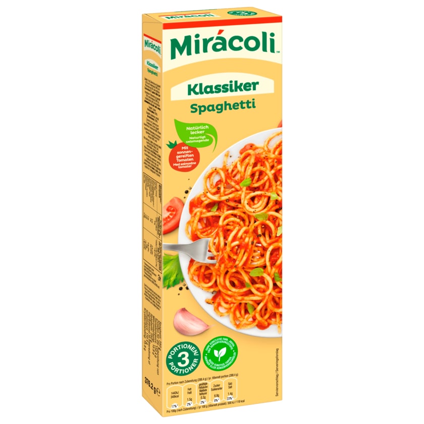 Mirácoli Spaghetti mit Tomatensauce 3 Portionen 376,2g